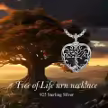 TOUPOP Sterling Silver Tree Of Life Urn Necklace For Ashes Keepsake Memorial Jewelry-0-1