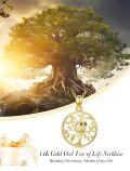 wholesale 14K Gold Owl on Tree Pendant Necklace with Chain - 14K Gold  Jewelry for Women (Length: Adjustable)-0-1