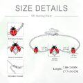 wholesale 925 Sterling Silver Red Ladybug Charm Bracelet for Women-0-1