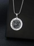wholesale 925 Sterling Silver St Michael's Archangel Protect Us Medal Pendant Necklace s for Men & Women-0-2