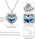 wholesale 925 Sterling Silver Blue Heart Celtic Dragon Pendant Necklace s for Women-0-4