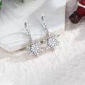 wholesale 925 Sterling Silver Snowflake Dangle Drop Earrings - Winter Holiday Gift for Her-0-1