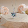 wholesale 925 Sterling Silver Star of David Necklace with Abalone Shell and Black CZs on 30 Rope Chain-0-3