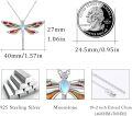 wholesale 925 Sterling Silver Rainbow Moonstone Dragonfly Pendant Necklace Gemstone s for Her-0-3