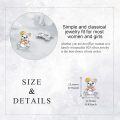 wholesale 925 Sterling Silver Teddy Bear Bow Tie Stud Earrings for Girls Women Kids Gifts-0-4