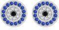 wholesale 925 Sterling Silver Blue Evil Eye Stud Hoop Earrings with Cubic Zirconia and Circle Design for Women Girls - Spiritual s-0-0