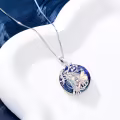 TOUPOP Sterling Silver Crystal Tree Of Life Pendant Sport Music Jewelry Gifts-0-4