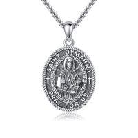 wholesale 925 Sterling Silver Saint Dymphna Pendant Necklace-St Dymphna