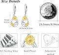 wholesale 925 Sterling Silver Sunflower and Butterfly Drop Earrings for Women-0-6