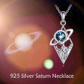 wholesale 925 Sterling Silver Abalone Shell Triangle Mountain Planet Pendant Necklace for Women and Girls-0-5