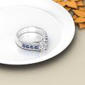 wholesale 925 Sterling Silver Sapphire And Zircon Ring-0-1