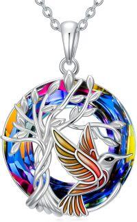 wholesale TOUPOP Butterfly Necklace For Women 925 Sterling Silver Tree Of Life Butterflies Dragonfly Hummingbird Pendant Necklaces Crystal Jewelry Anniversary Christmas Birthday Gift For Her -undefined