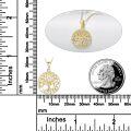 wholesale 14K Gold & Cubic Zirconia Tree of Life Necklace for Women, 16 Adjustable Chain, Milestone Birthday Gift-0-2