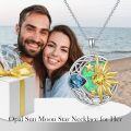 wholesale Sterling Silver Celtic Moon Sun Star Necklace for Women Girls-0-11
