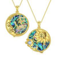 TOUPOP Sterling Silver Moon Star Necklace Sagittarius Zodiac Pendant Type9-undefined