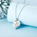 wholesale 925 Sterling Silver Pet Urn Necklace With Dog Paw Design And Engraved Message Heart Charm Memorial Keepsake Pendant For Ashes Or Hair-0-4