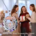 TOUPOP Sterling Silver Crystal Rose Flower Sisters Necklace-0-1