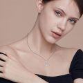 wholesale 925 Sterling Silver Heart Sloth Pendant Necklace with Cubic Zirconia Gifts for Women-0-4