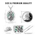 wholesale 925 Sterling Silver Abalone Shell St Dympna Medal Prayer Jewelry for Women Men-0-4
