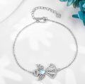 wholesale 925 Sterling Silver Moonstone Butterfly Charm Bracelet - Mothers Day Gift for Her-0-3