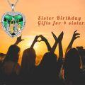 wholesale TOUPOP 925 Sterling Silver Sister Necklace - Birthday Gift For Sisters, Mom, Daughter - Always My Sister Forever My Friend Crystal Necklace For 2/3/4/5 Sisters -0-1
