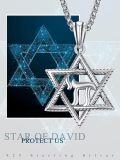 wholesale 925 Sterling Silver Star of David Hebrew Name Pendant Necklace s for Men Women Boys Girls Kids Adults Teens-0-5