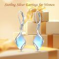 wholesale 925 Sterling Silver Tiger Eye Twist Drop Dangle Earrings for Women-0-15