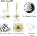 wholesale 925 Sterling Silver Gold-Plated Moonstone & Opal Starburst Leverback Drop Earrings-0-64