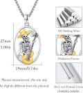 wholesale 925 Sterling Silver Guitarist Skull Pendant Necklace for Men Gothic Punk Jewelry-0-4