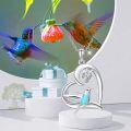 wholesale 925 Sterling Silver Heart-Shaped Genuine Turquoise Hummingbird Pendant Necklace for Women-0-6