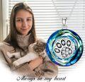 wholesale TOUPOP Dog Cat Lovers Necklace Dog Cat Pet Paw Print Necklace S925 Sterling Silver Crystal Dog Cat Lovers Jewelry Puppy Dog Cat Pet Paw Print Necklace Dog Cat Necklace For Women Birthday Christmas Gift -0-2