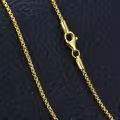 wholesale 925 Sterling Silver 14K Gold Plated Cubic Zirconia Cut Round Chain 1 3mm w Lobster Clasp 16 26-0-2