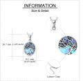 wholesale 925 Sterling Silver Abalone Shell Heart Tree of Life Photo Locket Pendant Necklace for Women Wife Girlfriend Gift 48cm Chain Length-0-4