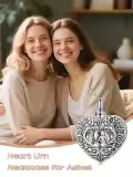 TOUPOP 925 Sterling Silver Heart Urn Necklace For Ashes Cremation Jewelry-0-4