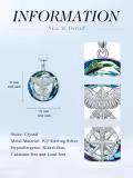 TOUPOP Sterling Silver Crystal Compass Necklace Gift For Women-0-3