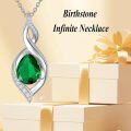 wholesale Birthstone Necklace For Women Teardrop Necklaces 925 Sterling Silver Infinity Love Jewelry Birthday Christmas Gifts For Women Mom Wife Girlfriend -0-2