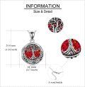 wholesale 925 Sterling Silver Opal Tree of Life Photo Locket Pendant Necklace for Women Wife Girlfriend  48cm Chain Length-0-9
