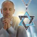 wholesale 925 Sterling Silver Turquoise Star of David Pendant for Men's Jewish Necklaces s-0-5