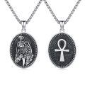 wholesale 925 Sterling Silver Anubis And Scales Of Justice Pendant Necklace Set-0-1