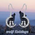wholesale 925 Sterling Silver Wolf Moon Drop Earrings - I Love You Forever Gift for Her-0-1