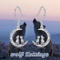 wholesale 925 Sterling Silver Wolf Moon Drop Earrings - I Love You Forever Gift for Her-0-1