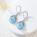 wholesale Sterling Silver Gemstone Celtic Knot Teardrop Leverback Earrings-0-9