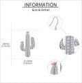 wholesale 925 Sterling Silver Cactus Dangle Drop Earrings Nature Jewelry for Women Mom Grandma-0-2