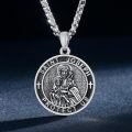 wholesale 925 Sterling Silver Saint Joseph Protect Us Pendant Necklace  Religious Jewelry for Men-0-2