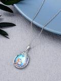 wholesale 925 Sterling Silver Tree of Life Blue Moonstone Pendant Family Gift for Dad and Daughter/Son-0-4