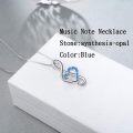 wholesale Sterling Silver Opal Rose Music Note Necklace for Women Girls Dance Teacher-0-3