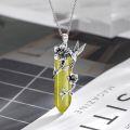 wholesale Sterling Silver Quartz Hummingbird Necklace Gift for Women Mom-0-51