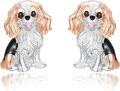 wholesale 925 Sterling Silver Cavalier King Charles Spaniel Stud Earrings for Women - Puppy  for Dog Moms & Pet Lovers-0-0