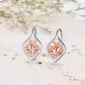 TOUPOP Sterling Silver Flower Leverback Earrings For Women Teens Birthday-0-1