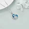 TOUPOP Sterling Silver Crystal Frog Necklace For Women-0-3